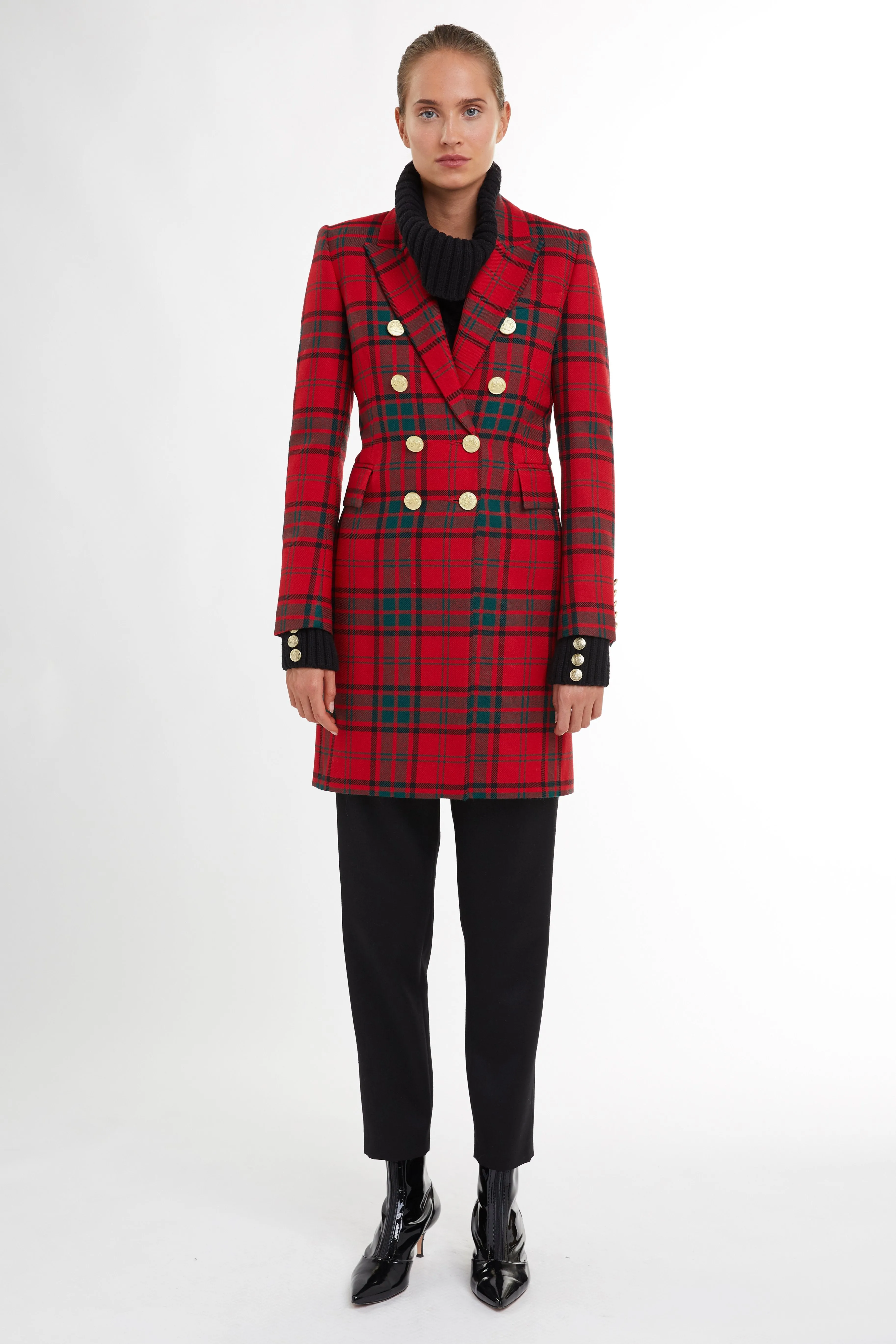 Knightsbridge Coat (Red Tartan)