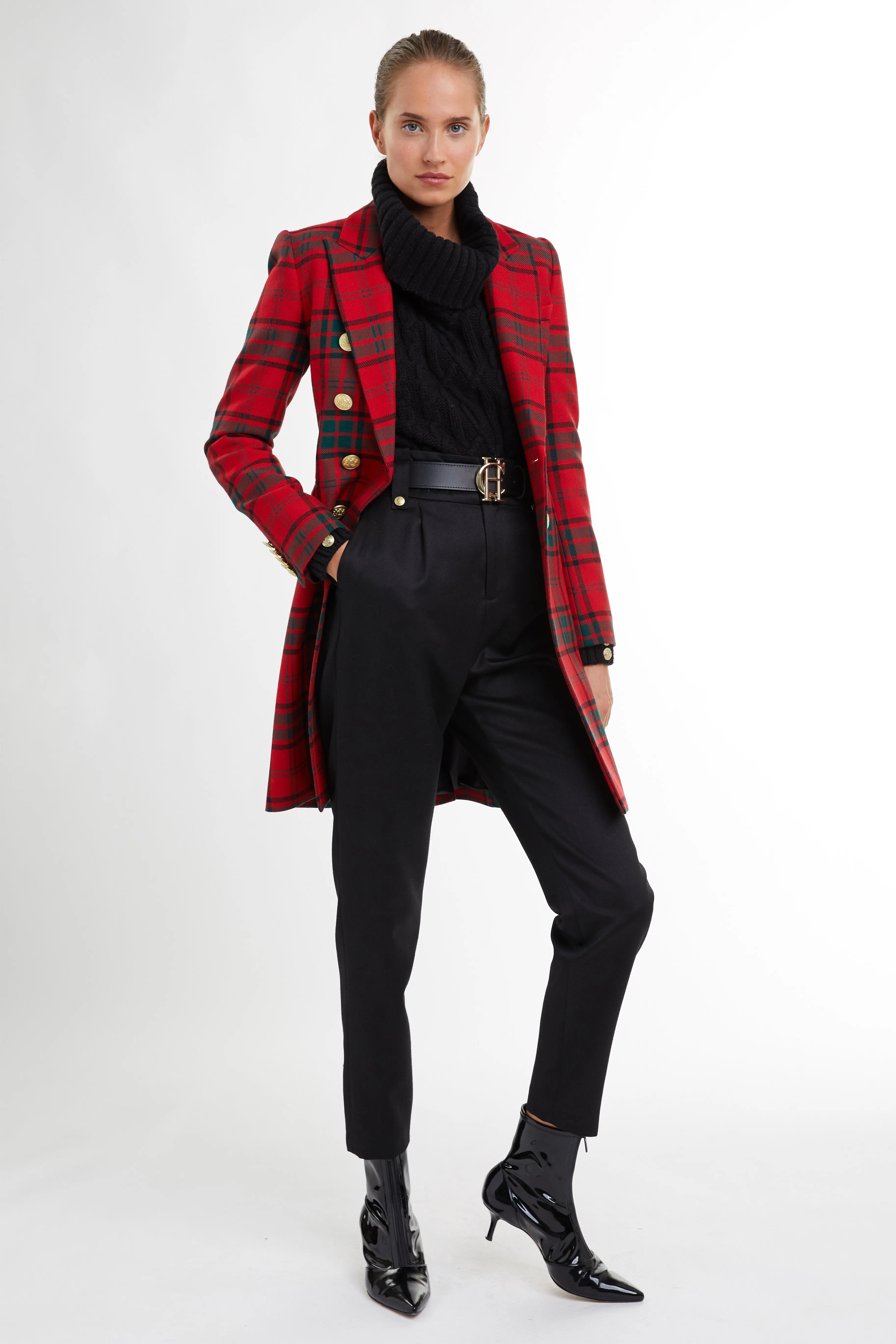 Knightsbridge Coat (Red Tartan)