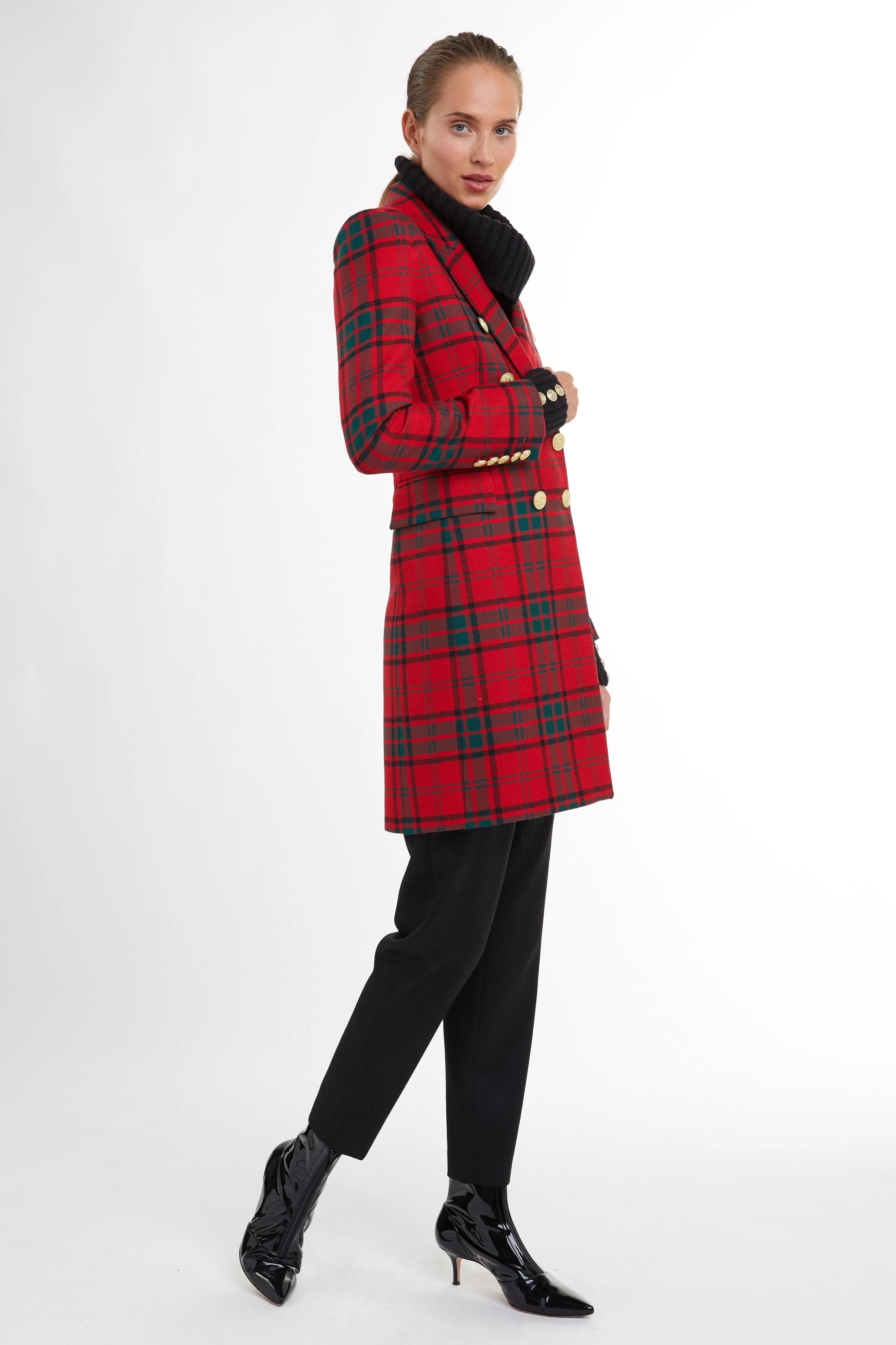 Knightsbridge Coat (Red Tartan)