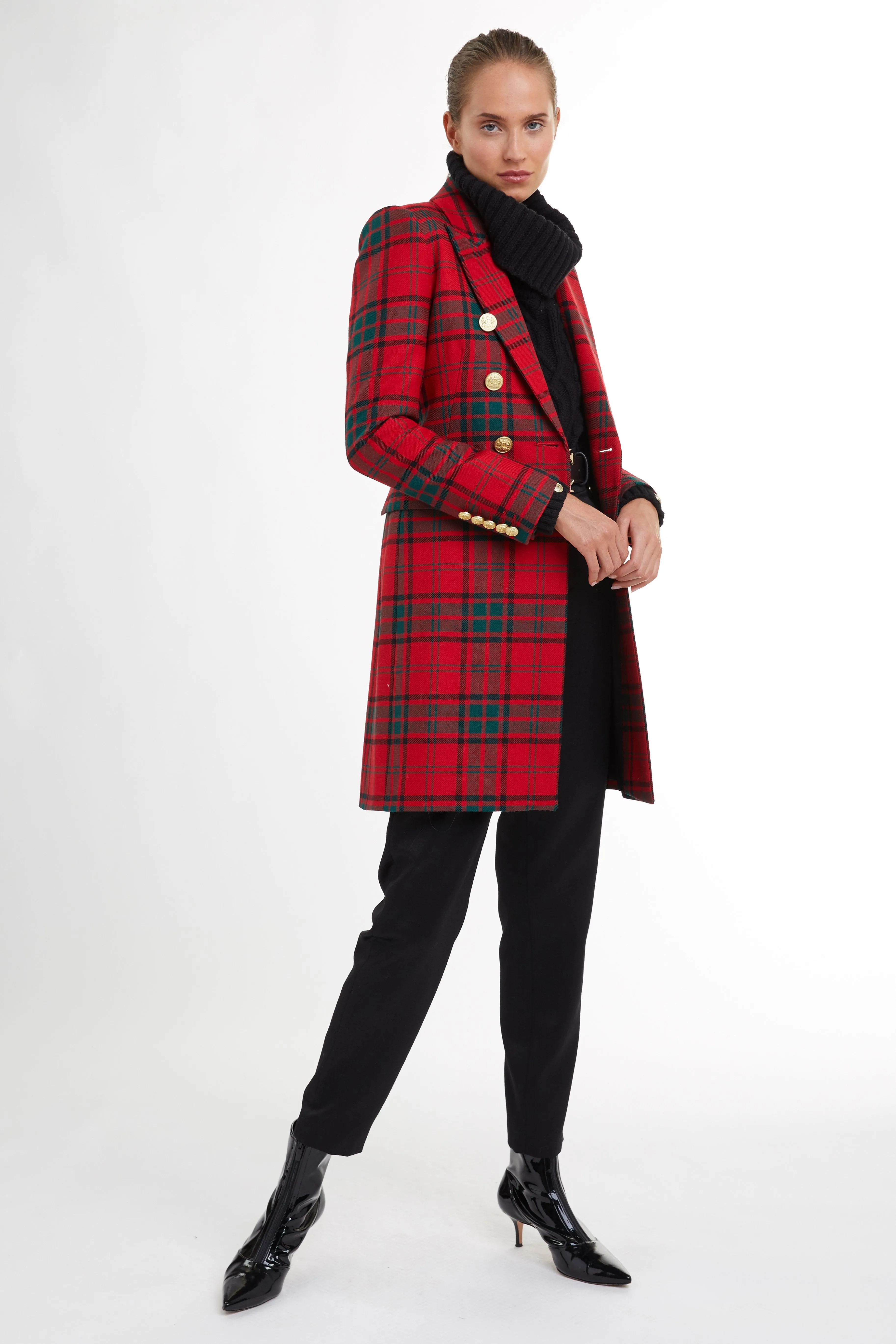 Knightsbridge Coat (Red Tartan)