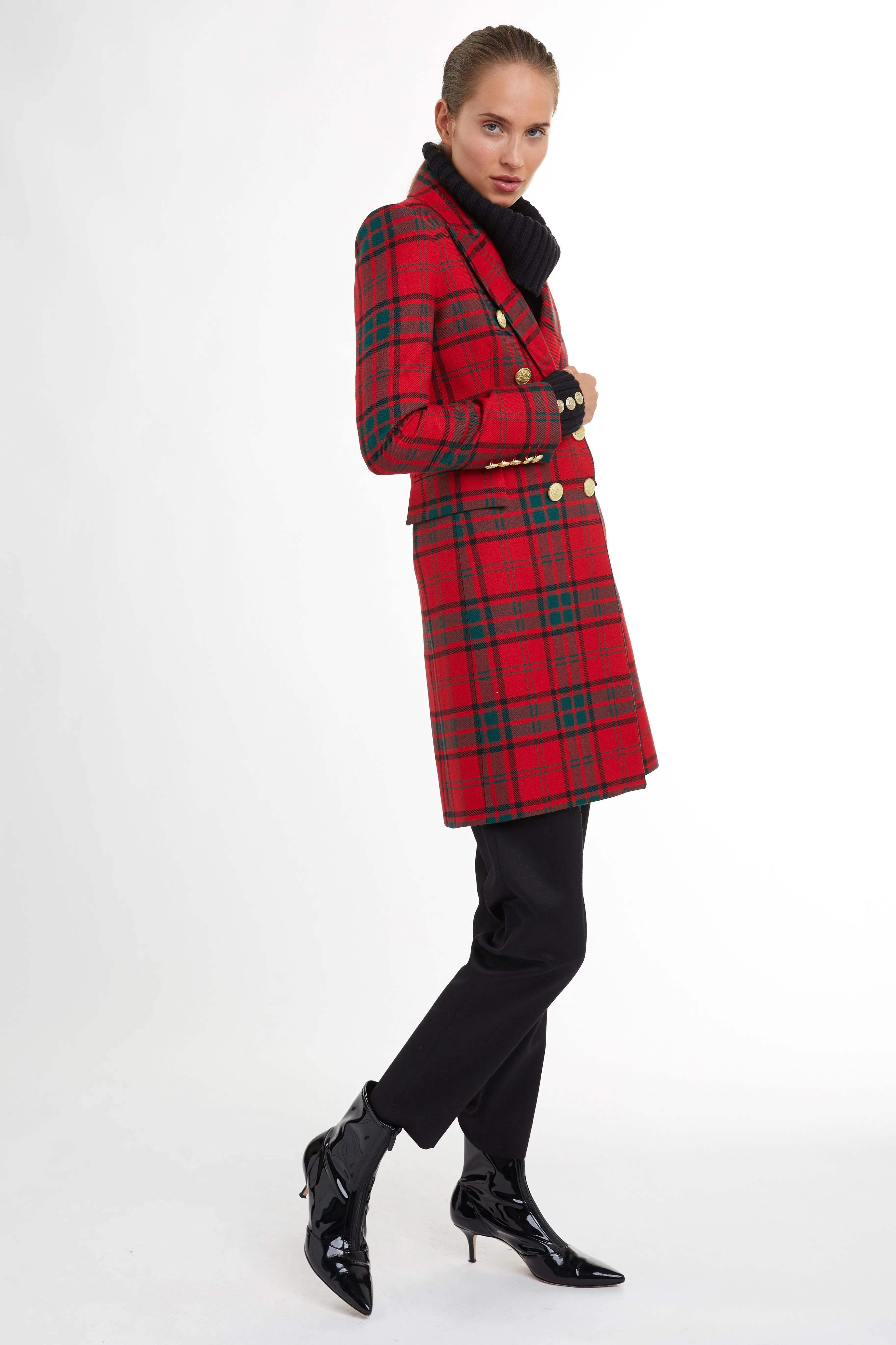 Knightsbridge Coat (Red Tartan)