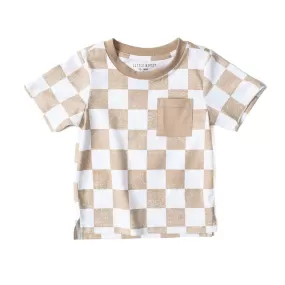 Little Bipsy Checkered Tee - Beige