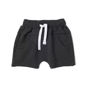 Little Bipsy Raw Edge Hem Harem Short - Charcoal