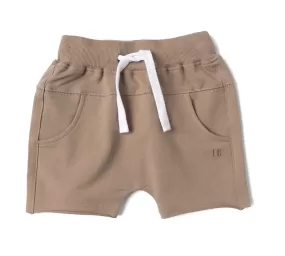 Little Bipsy - Taupe Raw Edge Harem Shorts