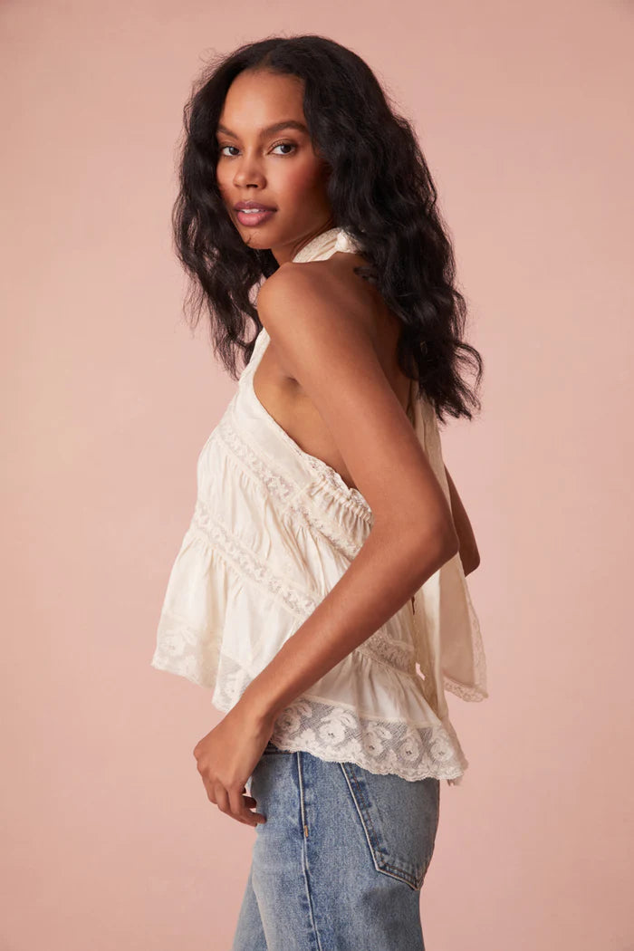 Loveshackfancy - Alessandro Halter Top - Antique White