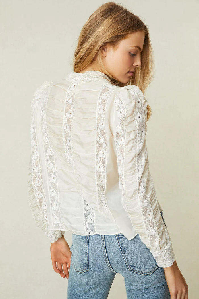 Loveshackfancy - Jacque Top - Antique White