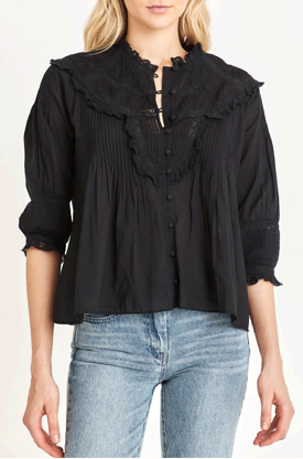 Loveshackfancy - Lorado Top - Black