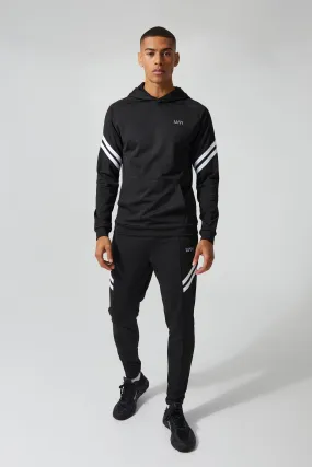 Man Active Training 1/4 Zip Hoodie Tracksuit