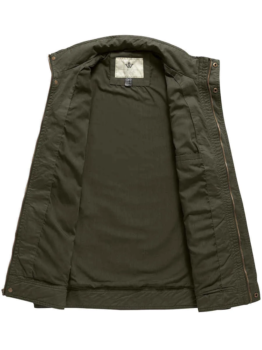 Men's Casual Jacket Washed Cotton Military Jacket