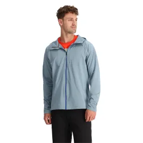 Mens Gridweb Tech Hoodie - Blue Fog