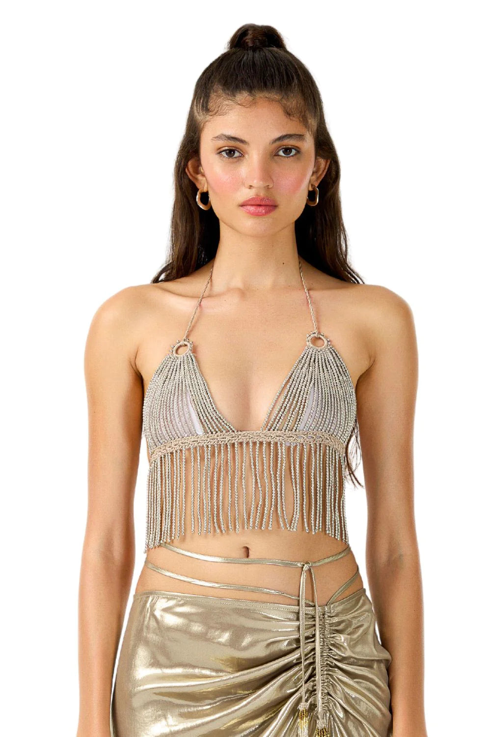 My Beachy Side - Sorbet Hand Crochet Top - Bronze Shimmer