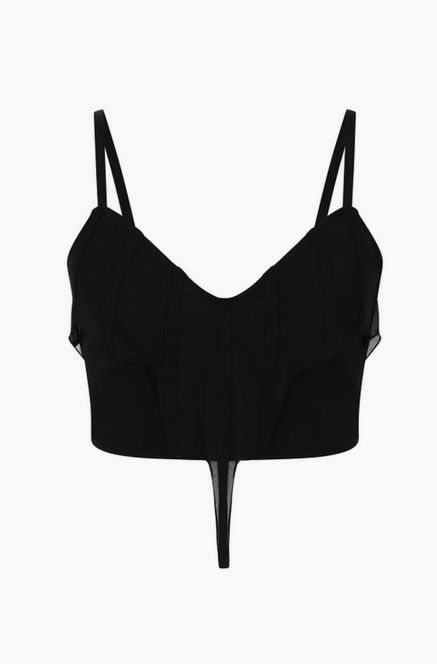 Necessary Evil Camazotz Crop Top with Mesh Bat Wing