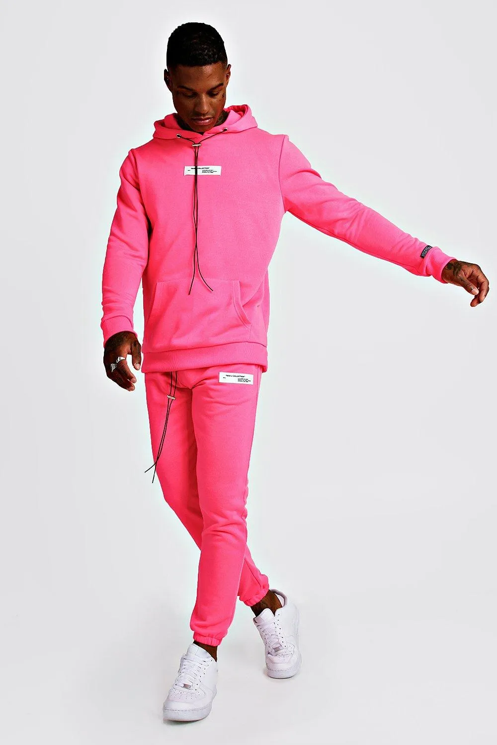 Neon MAN Collection Hooded Tracksuit | boohooMAN UK