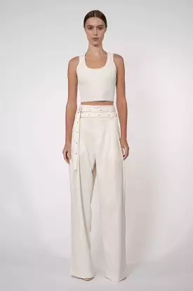 Nonchalant - Eve Crop - White