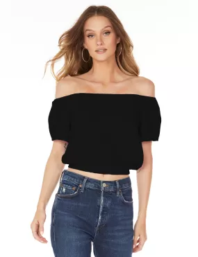 Off Shoulder Top, Black