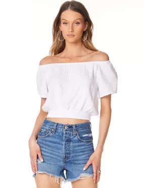 Off Shoulder Top, White