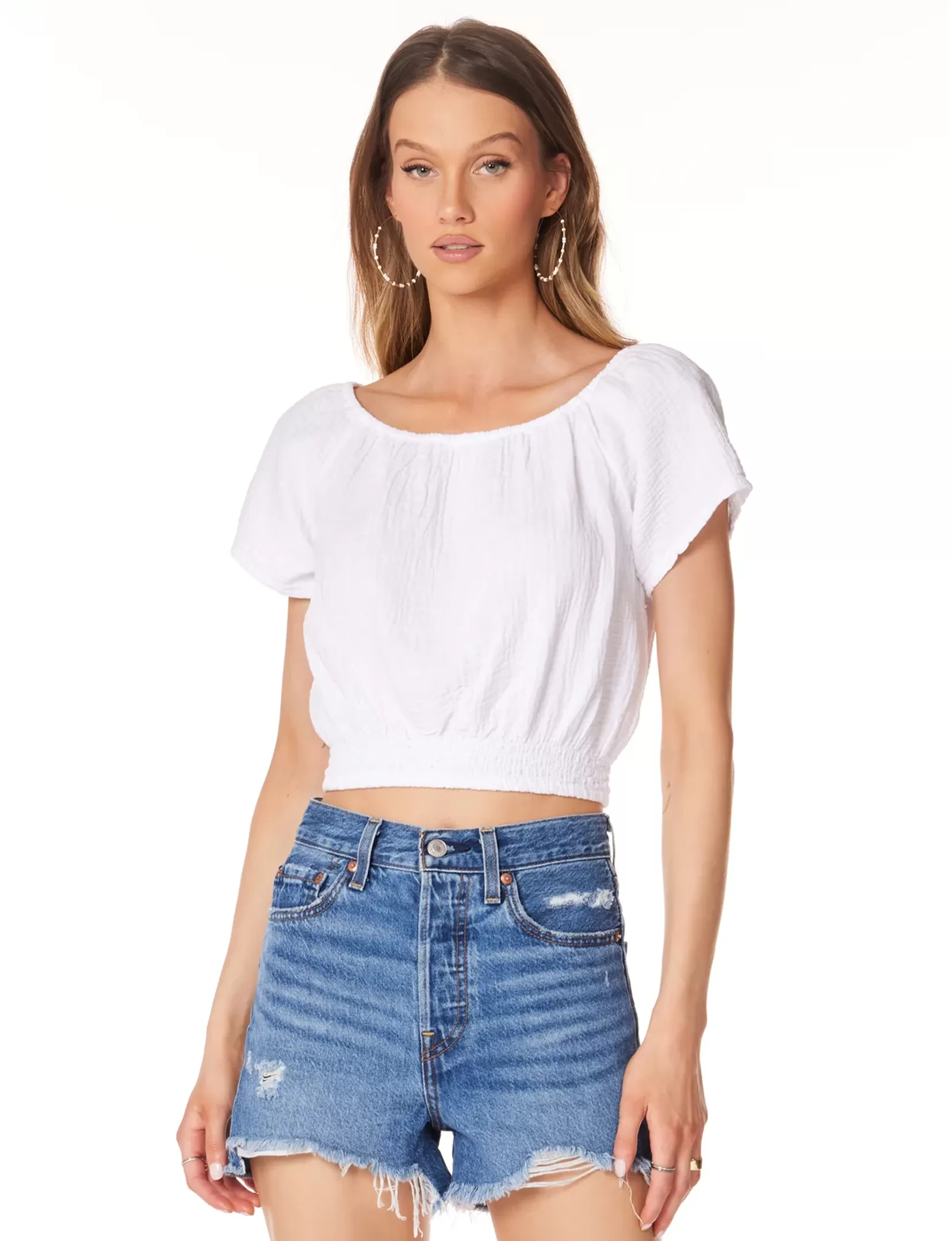 Off Shoulder Top, White