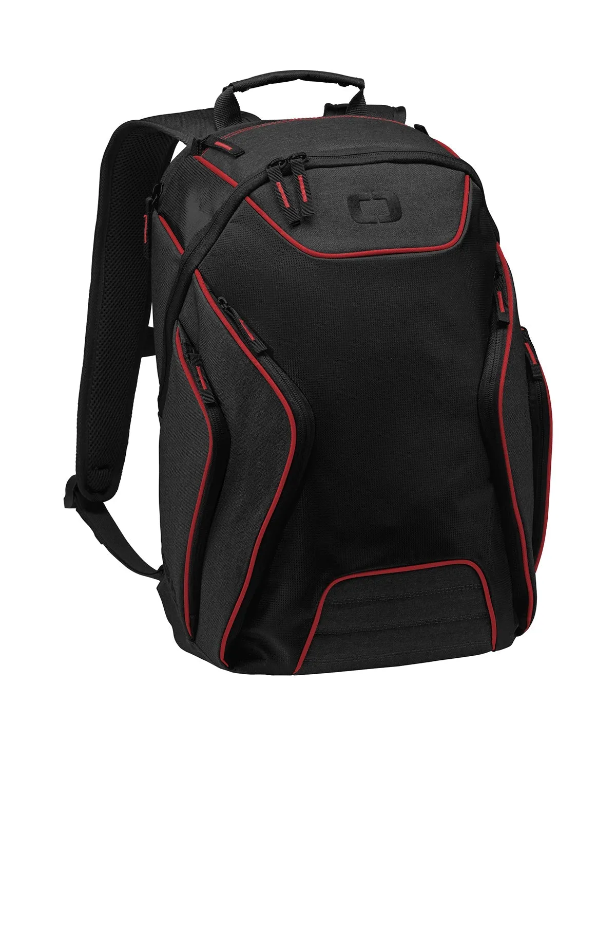 OGIO Hatch Customzied Backpacks, Laser Red/ Heather Grey