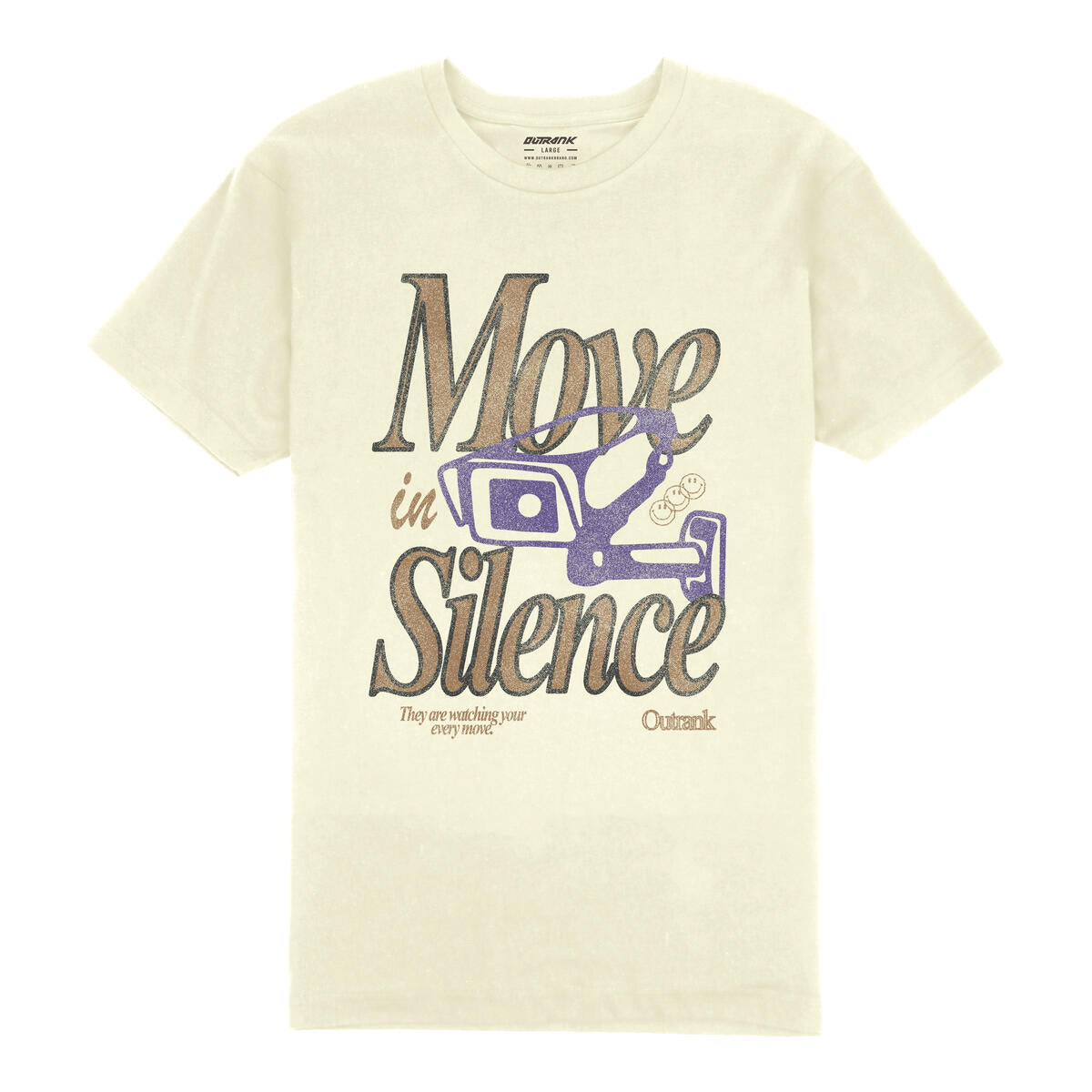 Outrank Move In Silence T-shirt (Vintage White)