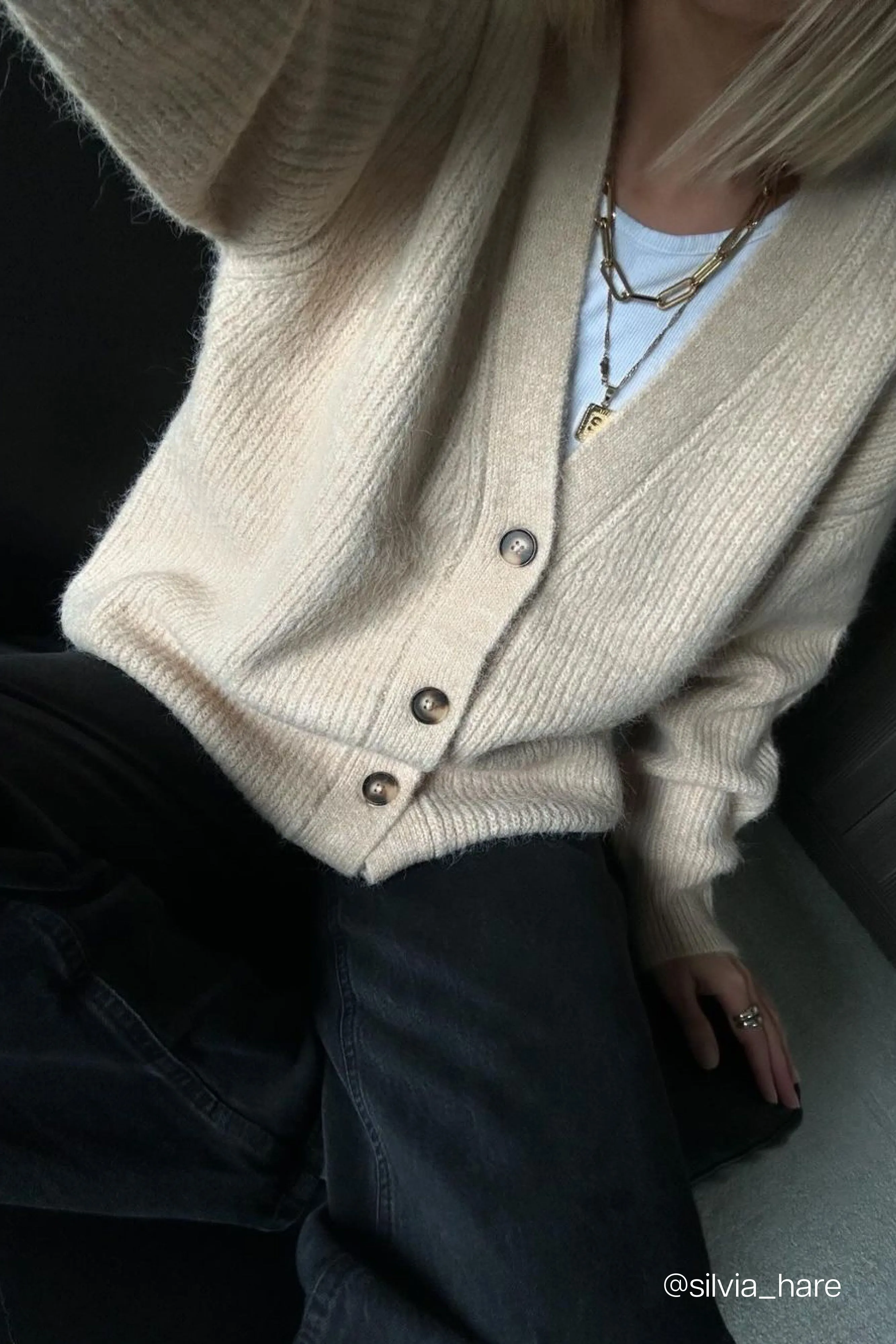 OVERSIZED BUTTON FRONT CARDIGAN