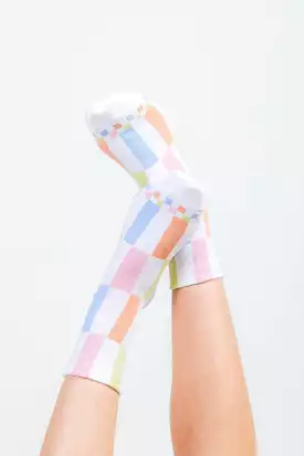 Pastel Color Block Socks