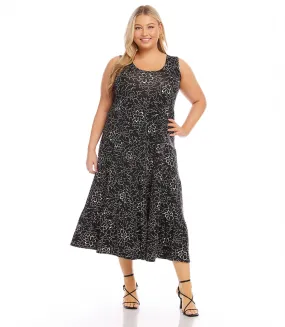 Plus Size Tiered Midi Dress