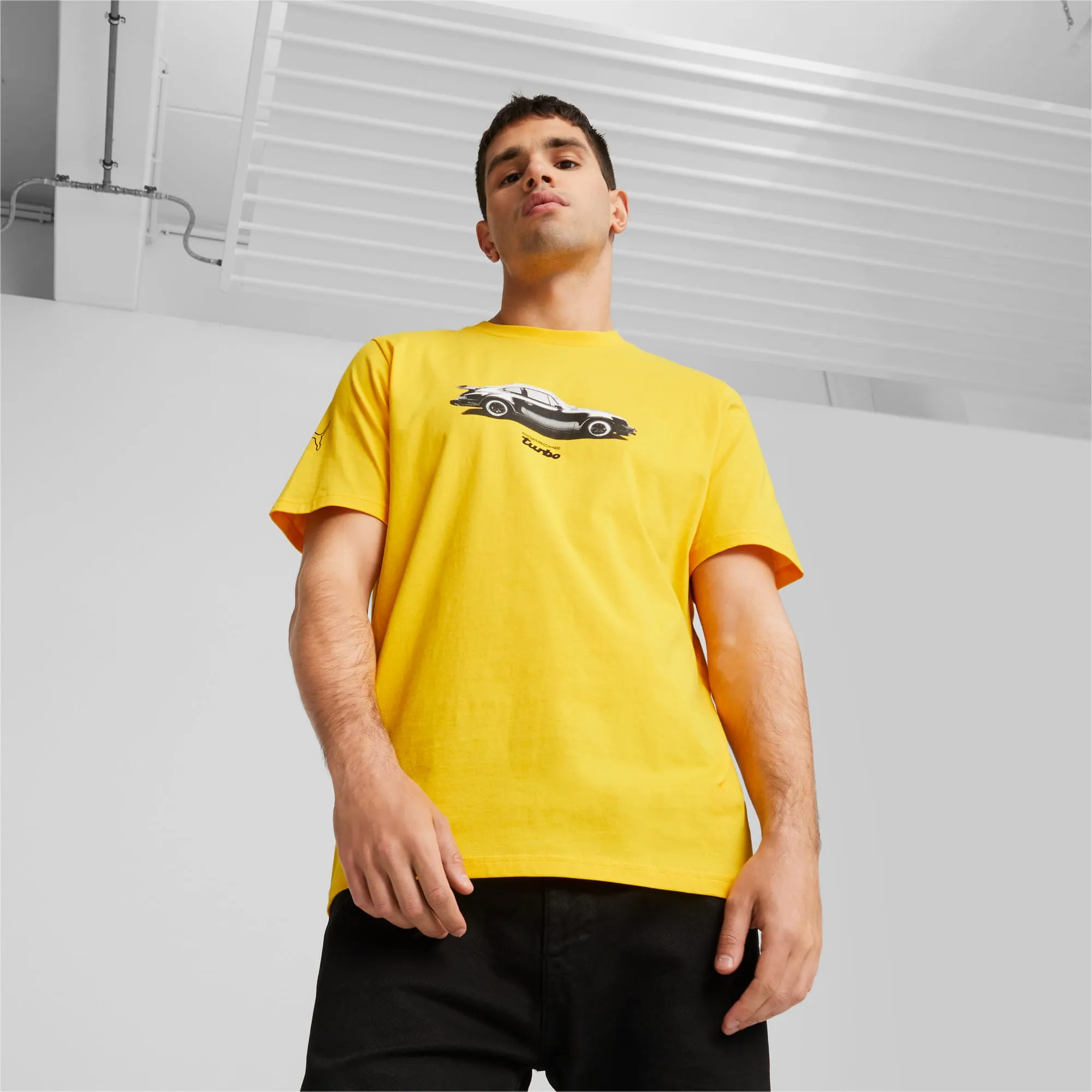 Puma 62102604 Mens Porsche Pl Graphic Tee Yellow