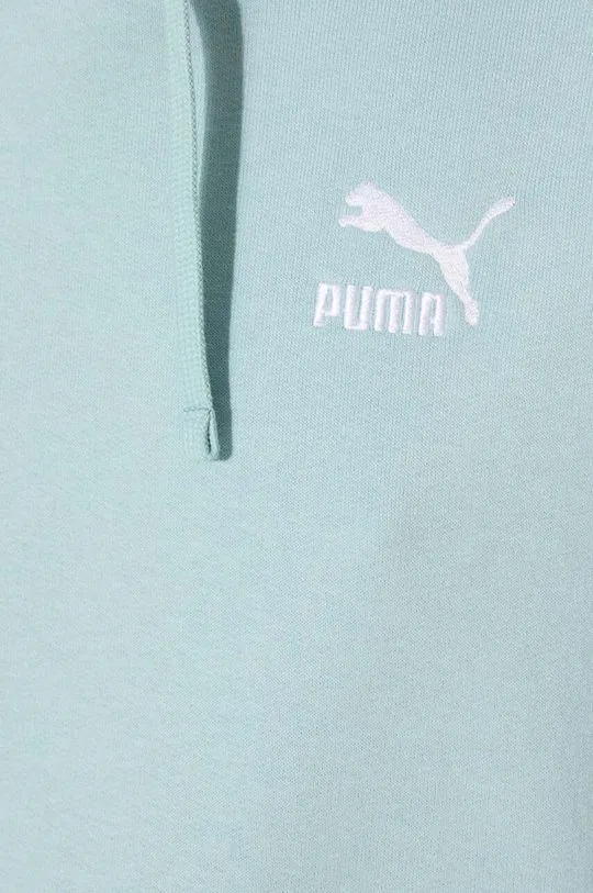 Puma cotton sweatshirt BETTER CLASSIC women's blue color hooded 624229