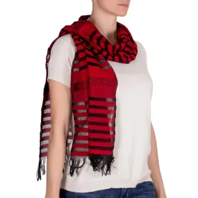 Red Totonicapan Diamonds Cotton scarf