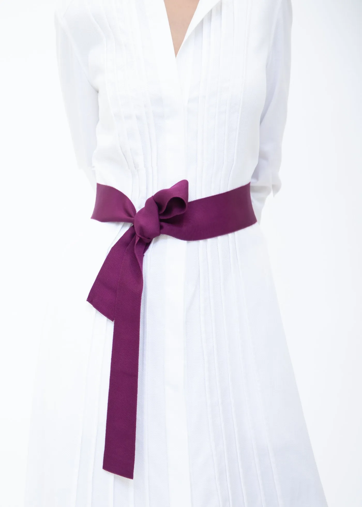 Ribbon Belt, Wide - Berry