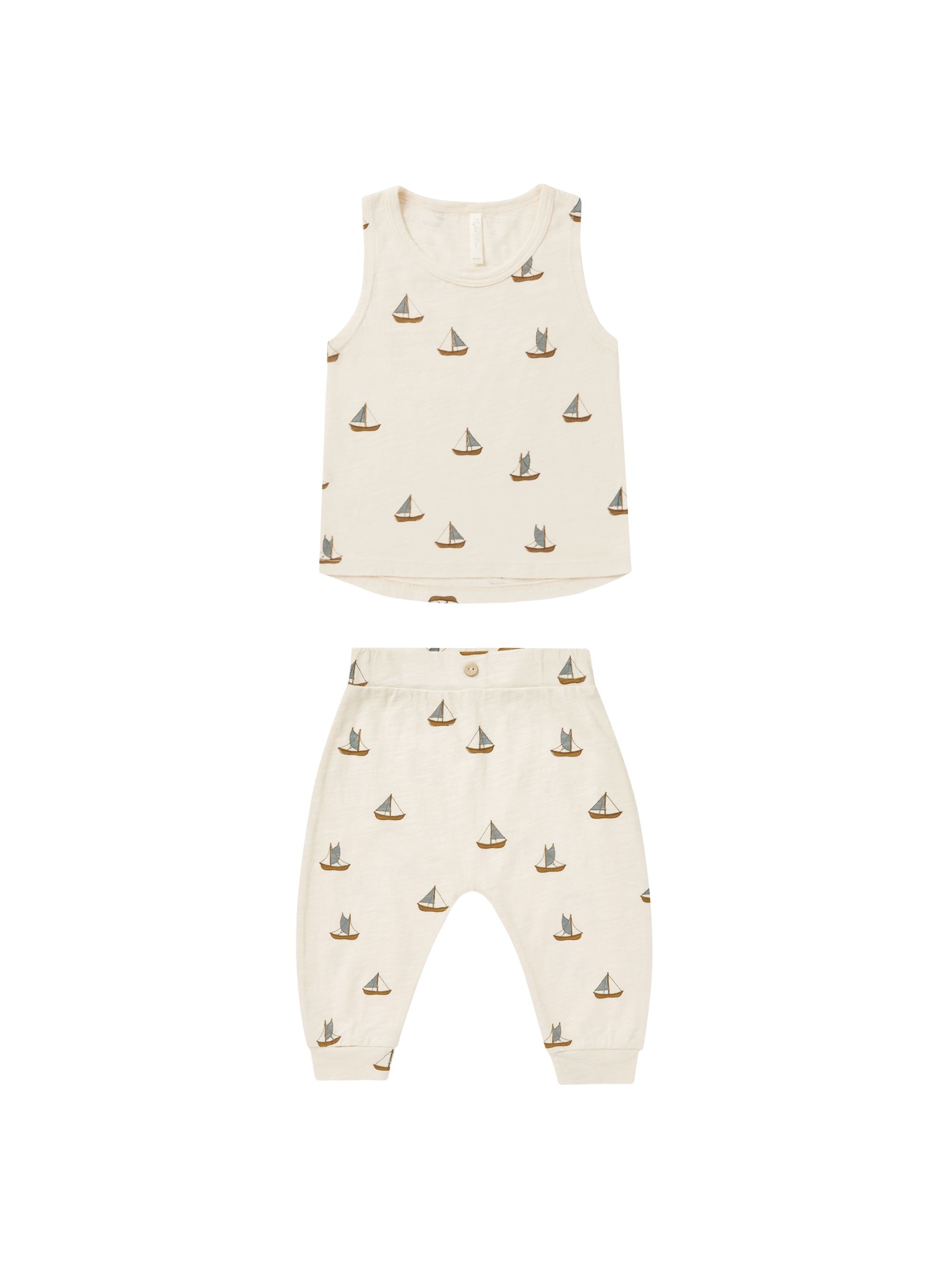 Rylee & Cru - Sailboats Tank + Slouch Pant Set