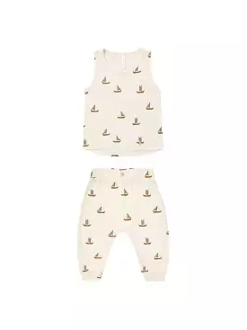 Rylee & Cru - Sailboats Tank + Slouch Pant Set