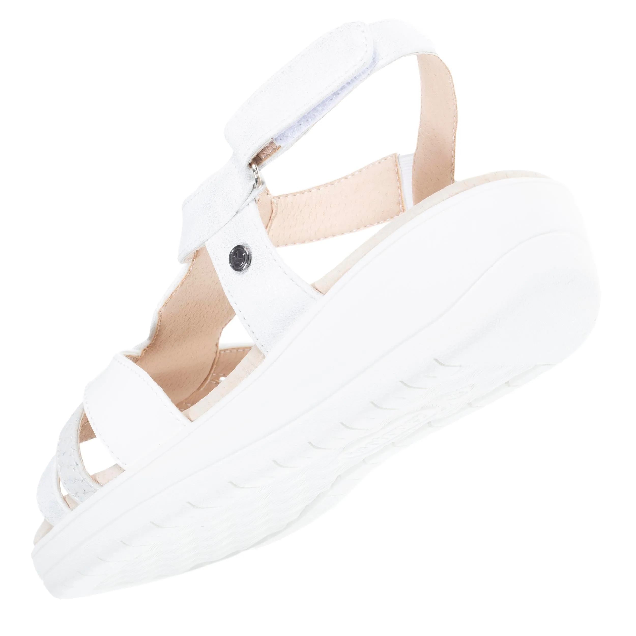 Sandales Femme CONFORT PLUS dessus strass Blanc