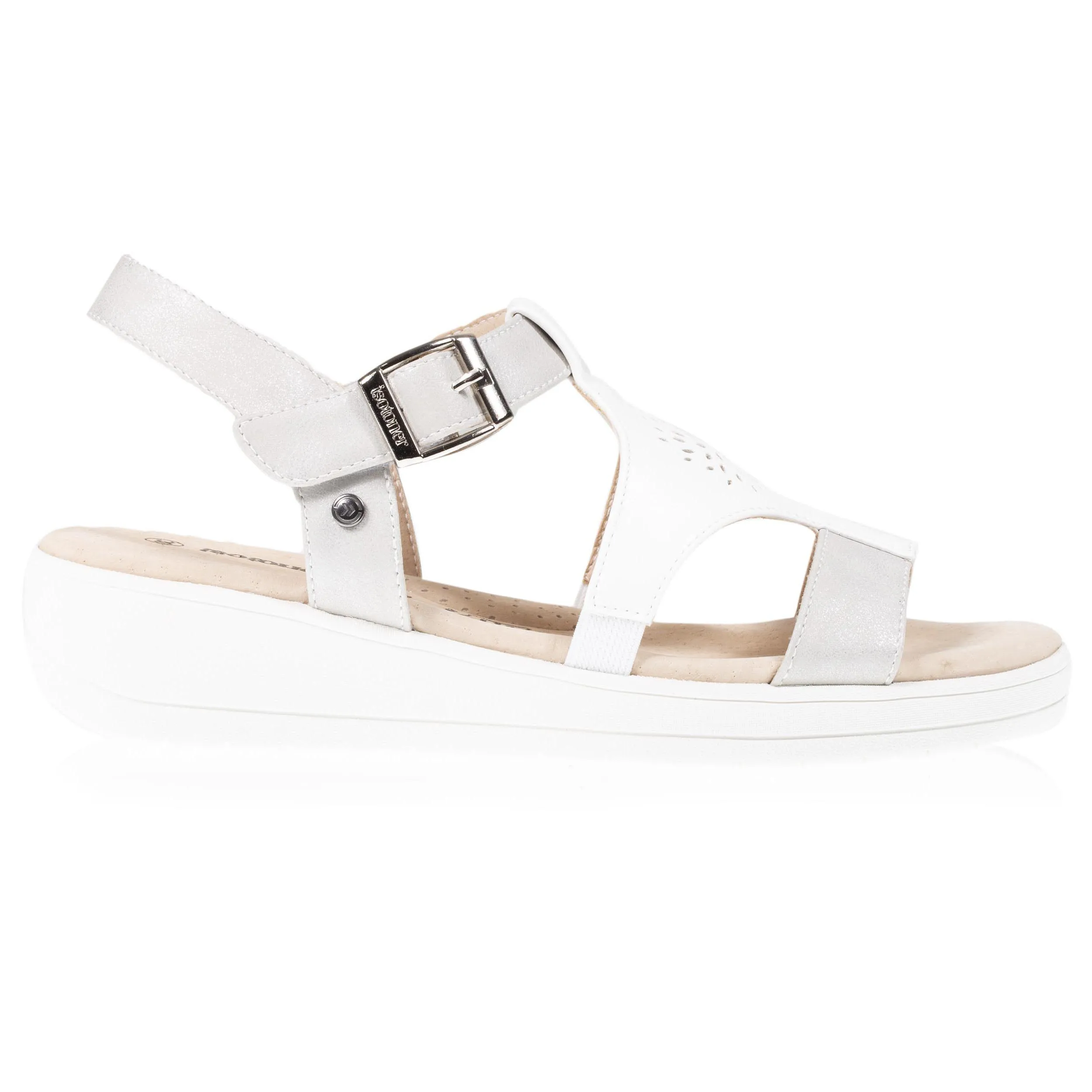 Sandales Femme CONFORT PLUS dessus strass Blanc