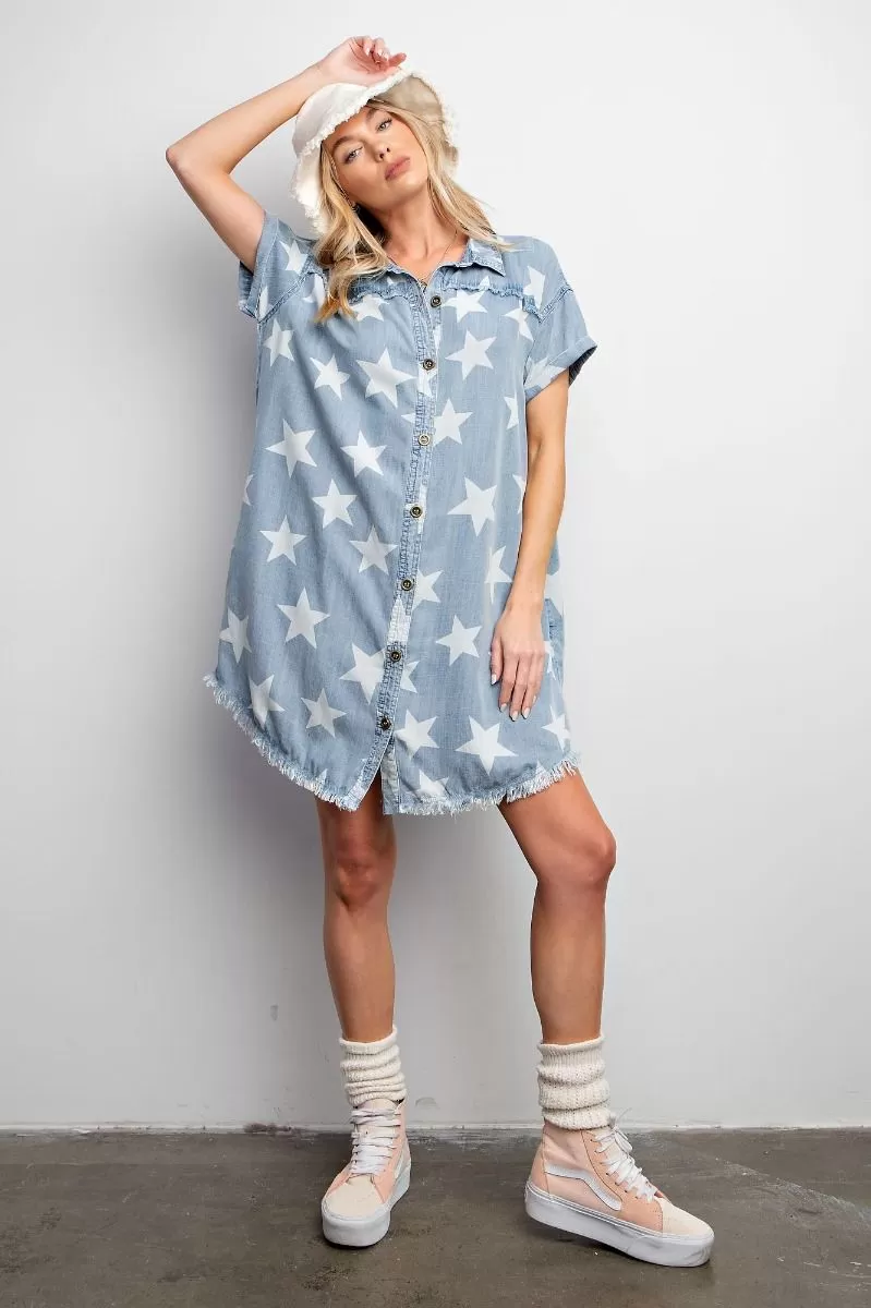 Shine on Denim Dress