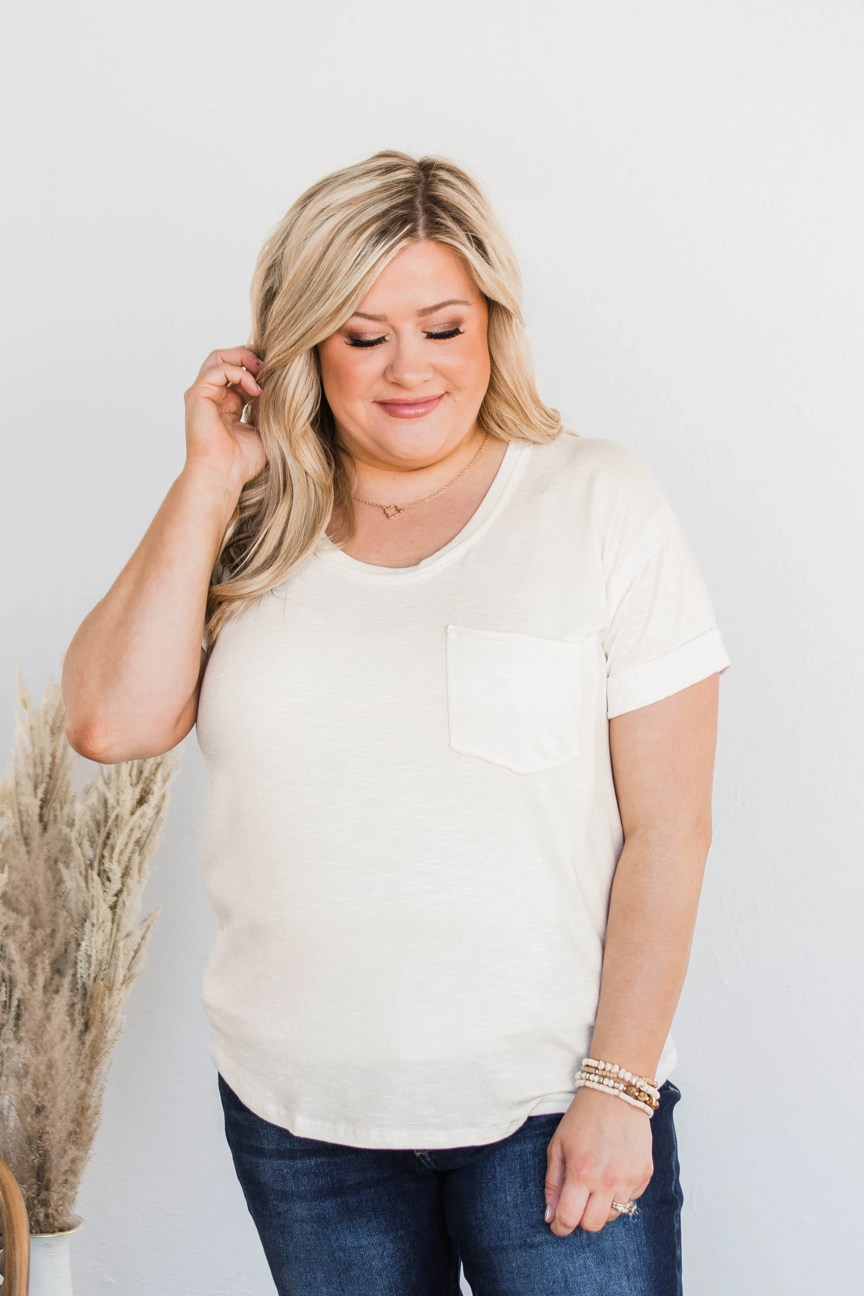 Start My Day Short Sleeve Top- Ivory