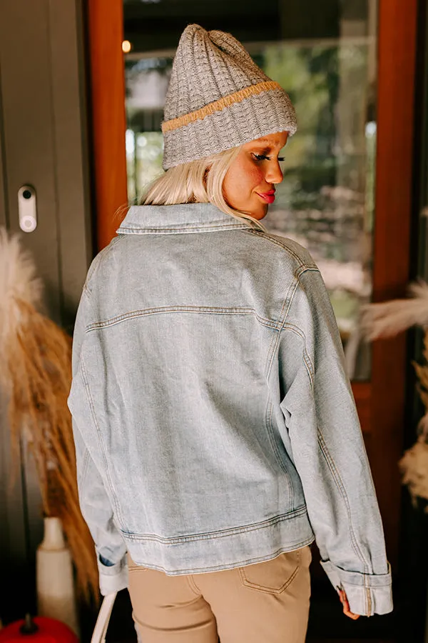 Street Style Denim Jacket in Light Wash