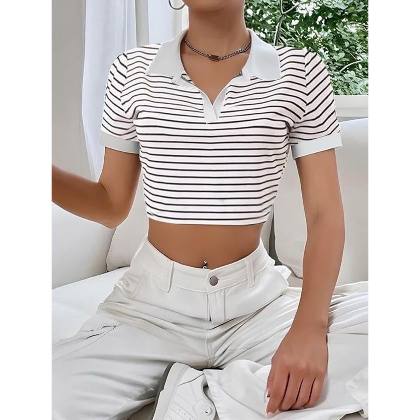 Striped Crop Top