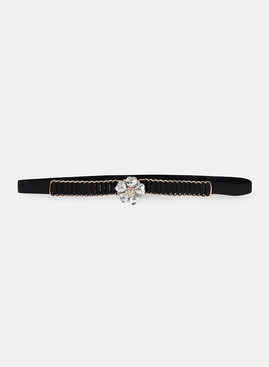 Studded Flower Buckle Belt