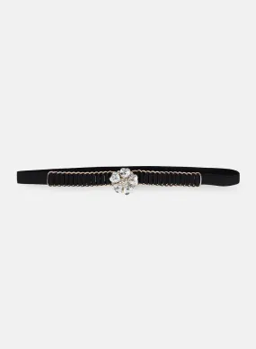 Studded Flower Buckle Belt