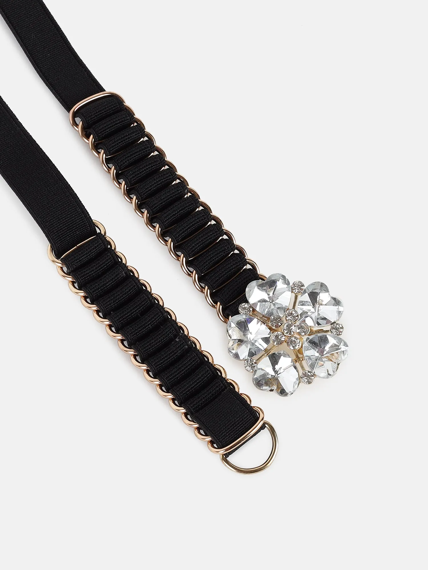 Studded Flower Buckle Belt