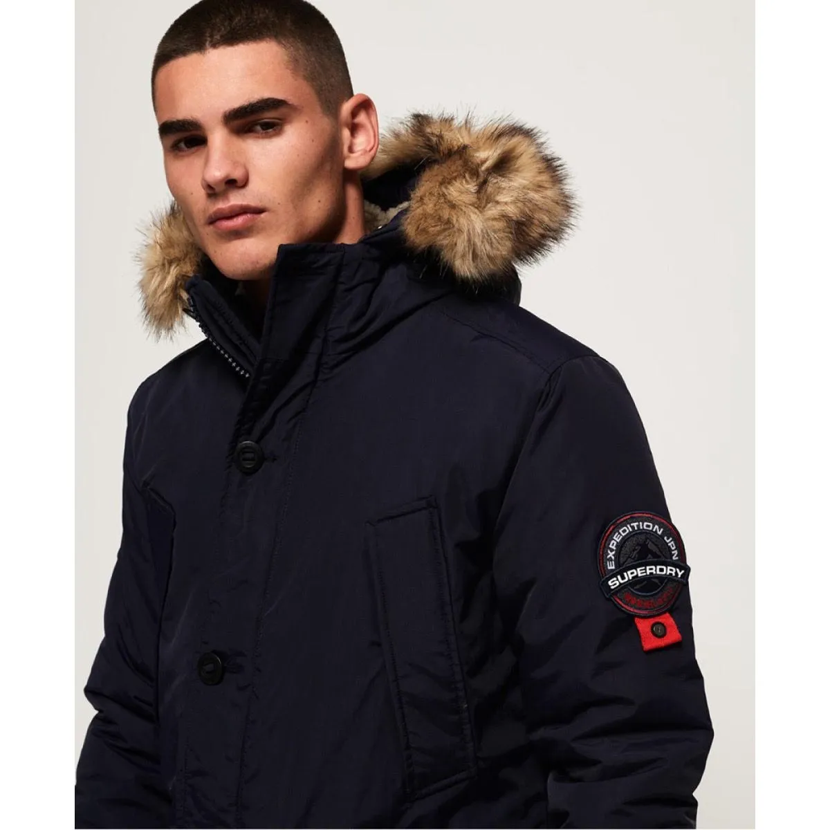 Superdry Hooded Everest Puffer Jacket 11S Navy