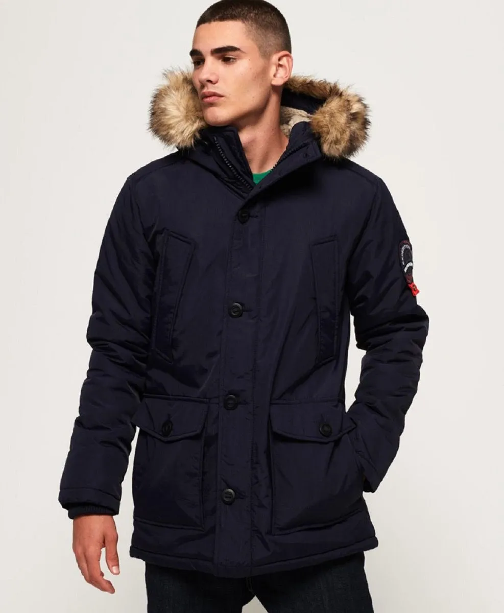 Superdry Hooded Everest Puffer Jacket 11S Navy