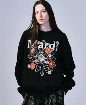 SWEATSHIRT BLOSSOM BLACK CREAM