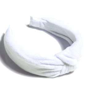 Terry Knotted Headband - White