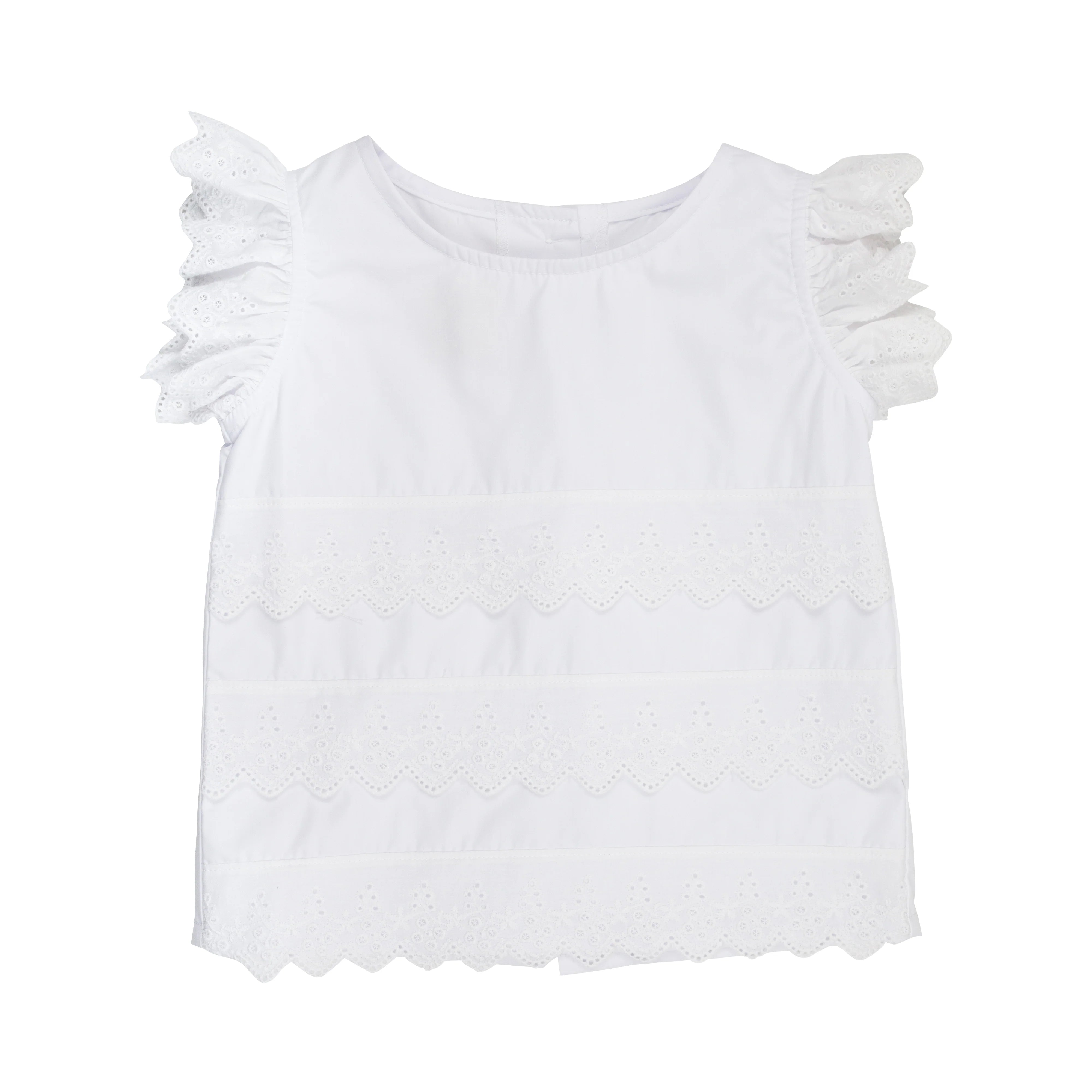 The Beaufort Bonnet Company - Worth Ave White Ellies Eyelet Top