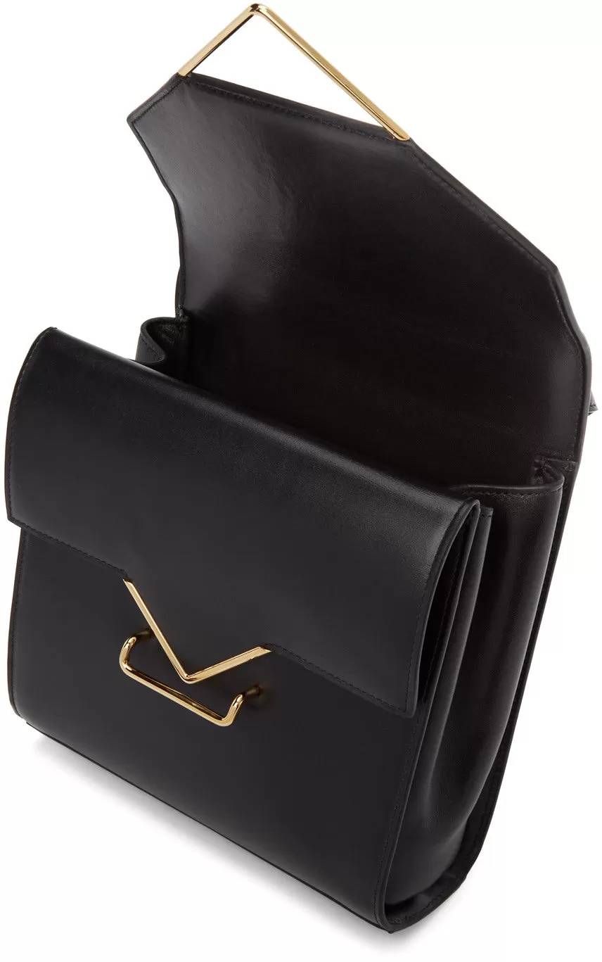 The Clip Bag Smooth, Black/Gold