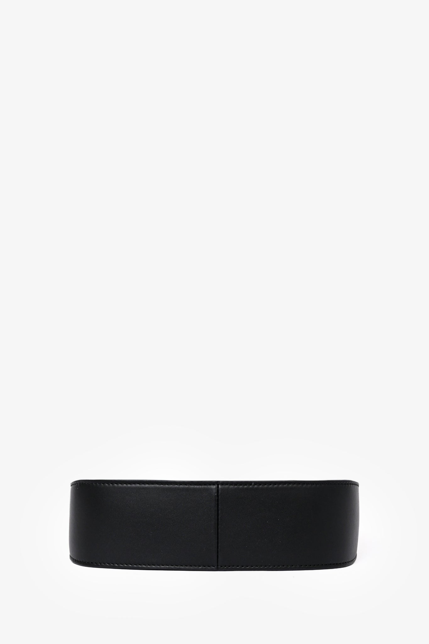 The Row Black Leather 'Half Moon' Shoulder Bag