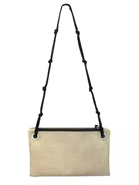 The Row Mini Coated Canvas Shoulder Bag with knotted leather removable strap