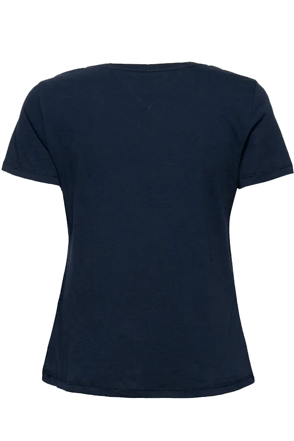 Tommy Hilfiger Women Regular Logo Tee Navy